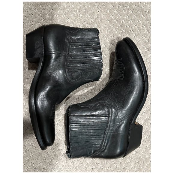 GOLDEN GOOSE Leather Embroidered Accent Western Trend Boots Size: 8 - Picture 4 of 7